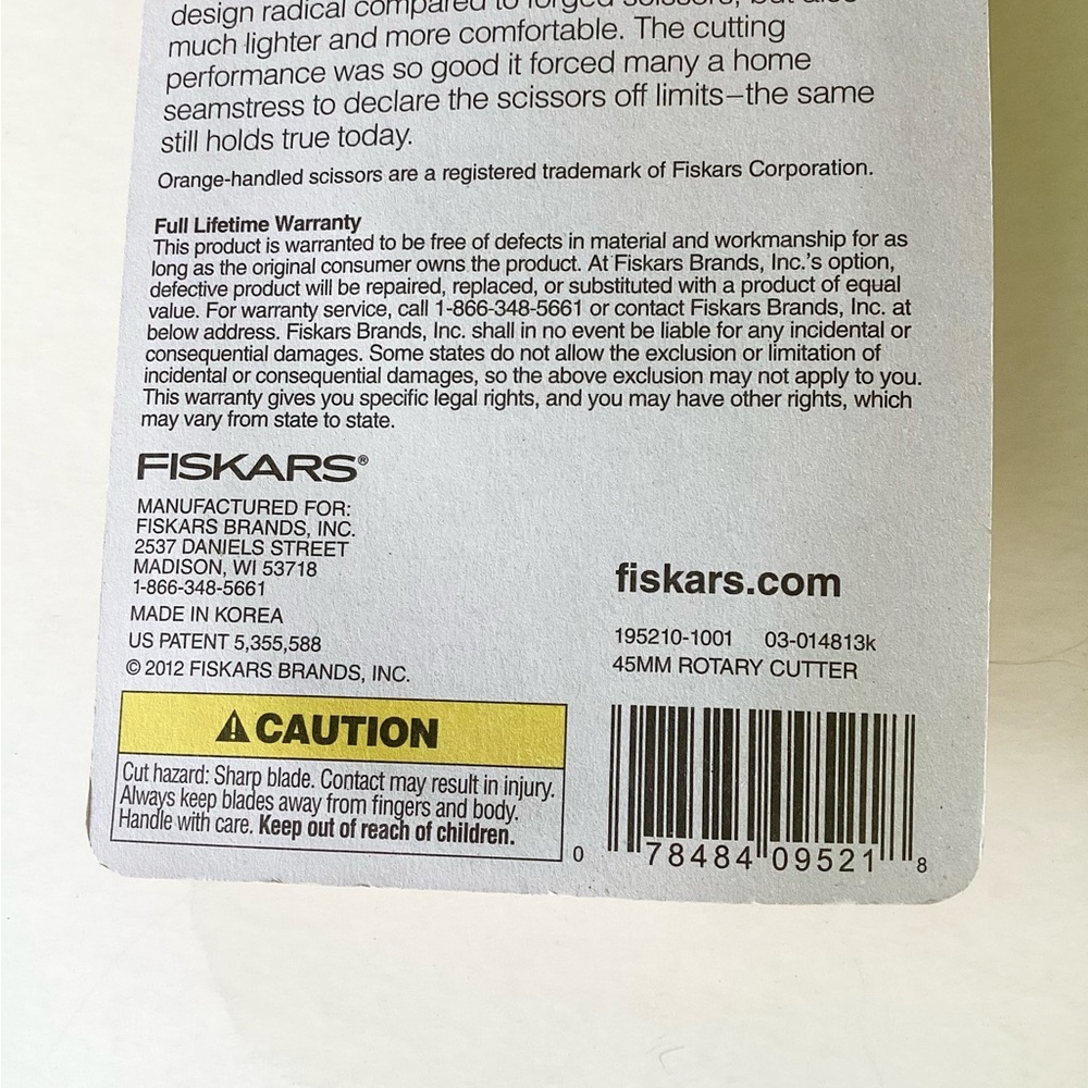 Fiskars Rotary Cutter Orange Handled Scissors Classic Loop All-Purpose - Picture 5 of 8